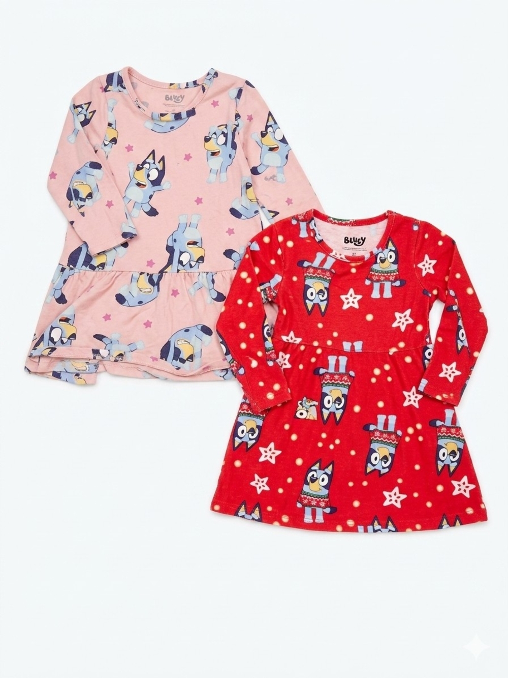 Toddler Long Sleeve Bluey Dresses - 2T